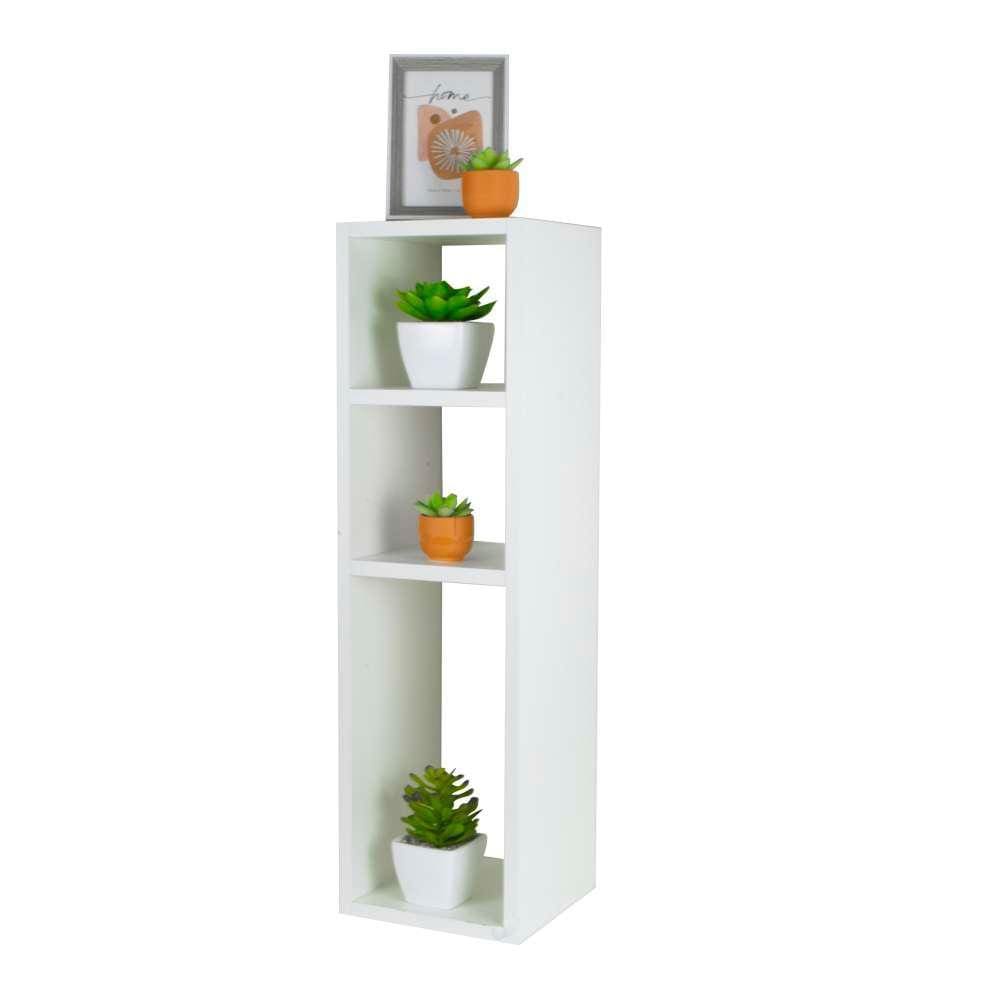 Mesa de Cabeceira com Nichos Branca Cama Solteiro Quarto Sala 70cm