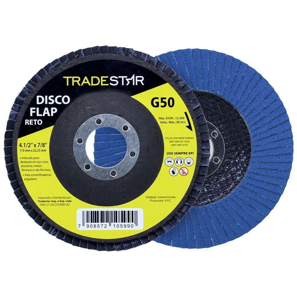 Disco De Lixa Flap Reto 4.1-2 Grão 50 P- Lixadeira 01 Un