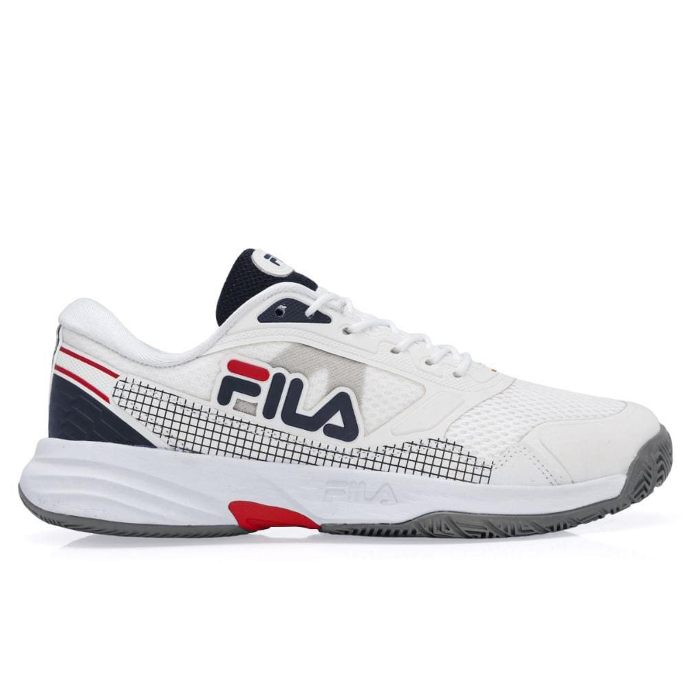Tênis Fila Serve Branco Marinho e Vermelho
