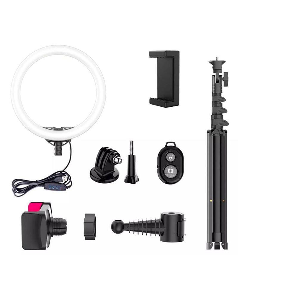 Ring Light 26Cm Luz Selfie Com Tripé Live Maquiagem Completo