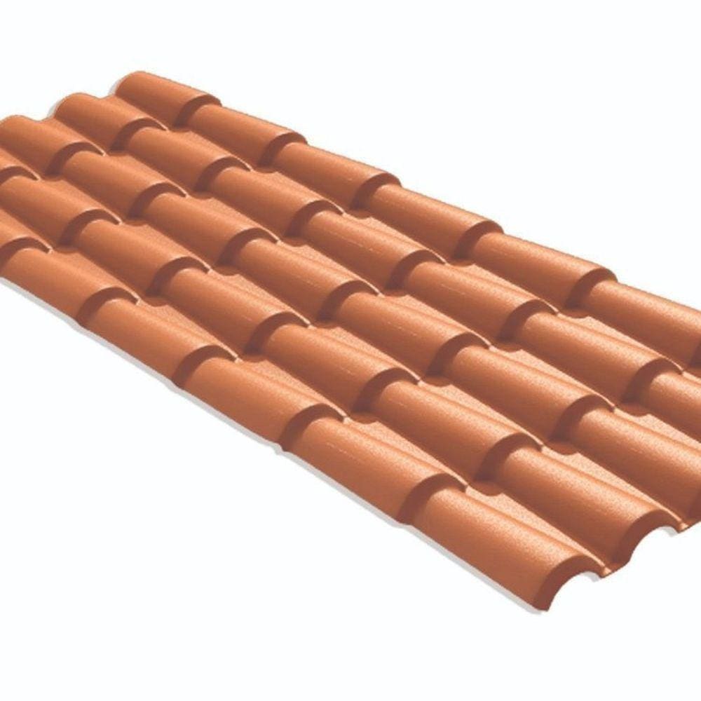 Kit com 5 Telhas Pvc Colonial 328x86cm Permatti Ceramica