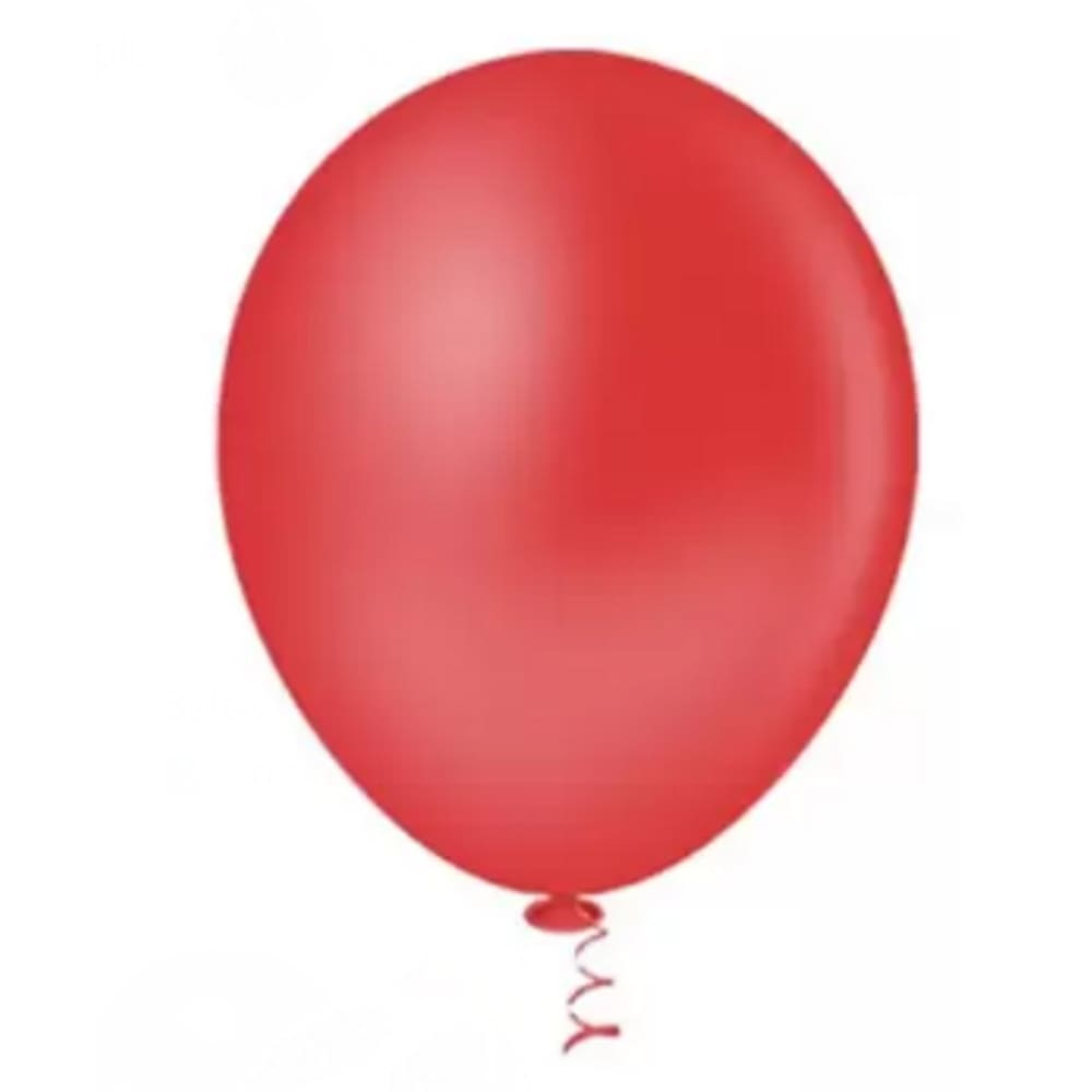 BALÃO LISO REDONDO - PIC PIC Nº 09 - VERMELHO ROMÃ - Pacote com 50 unidades