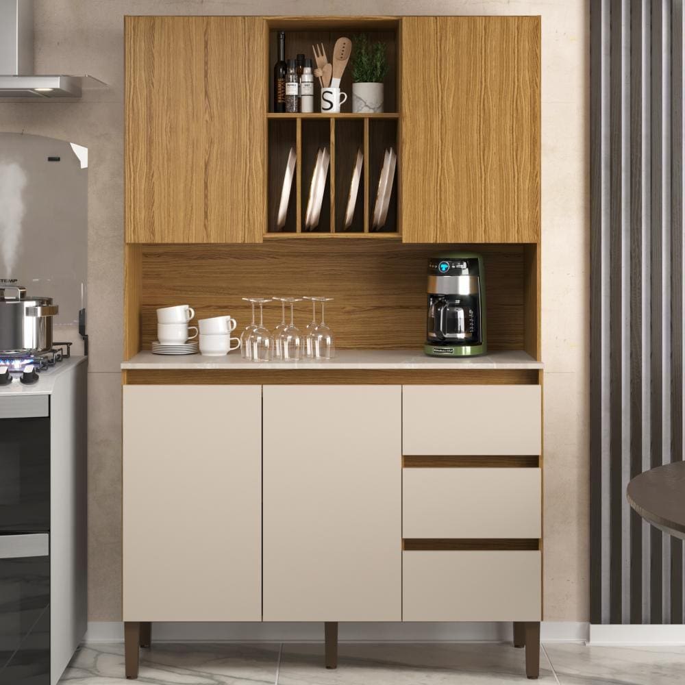 Armário De Cozinha 4 Portas 3 Gavetas Ac4430 Decibal