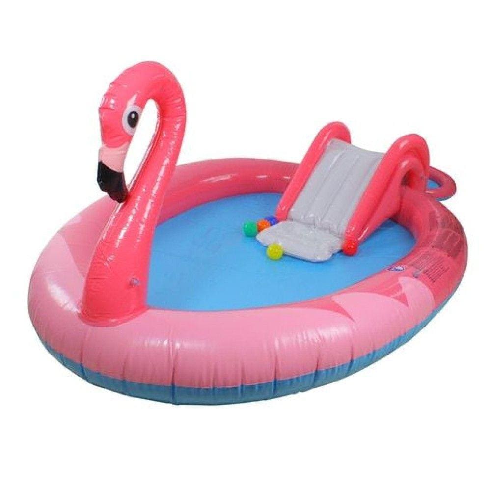 Piscina Playground Infantil Flamingo Inflável Divertido Jilong