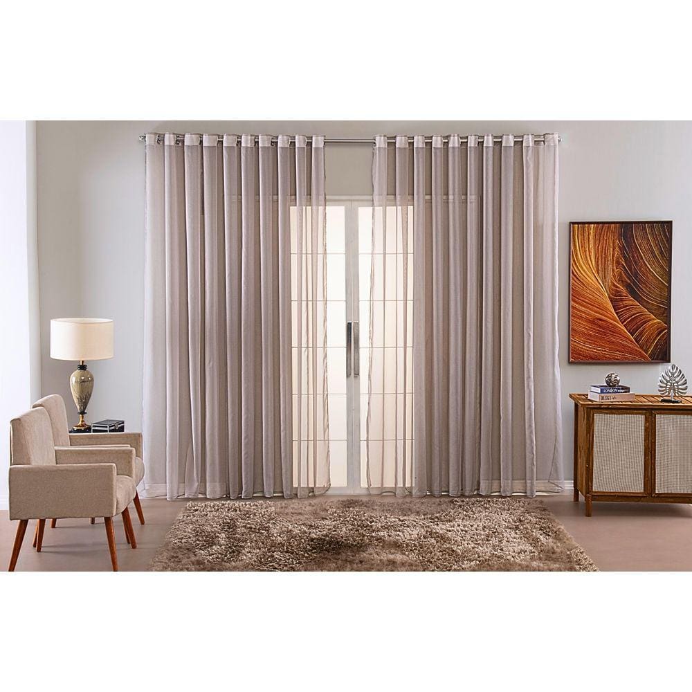 cortina sala quarto voal liso delicate 300x280 transparente