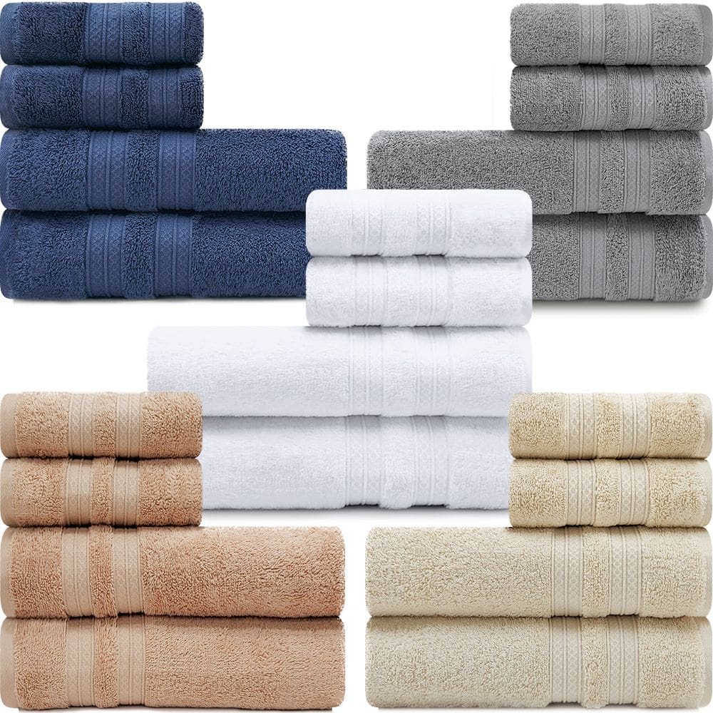 Toalhas Banhão e Rosto 100% Algodão Kit com 4 peças Karsten Unika - Emcompre