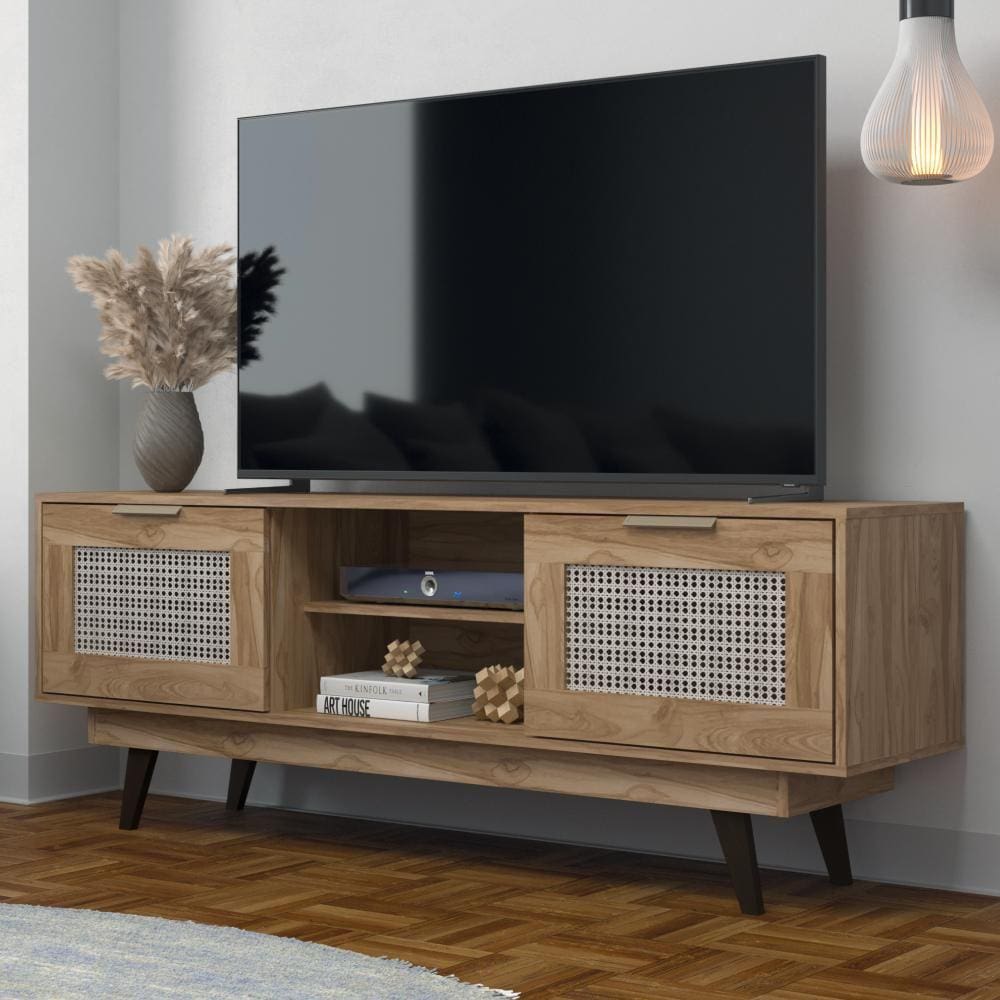 Rack 2 Portas De Tela Rk3200 Carvalho Oak Decibal