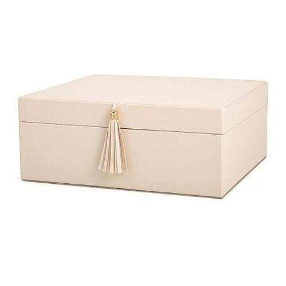 Caixa Organizadora Mart Mdf Off White Franja 18215 27,5Cm