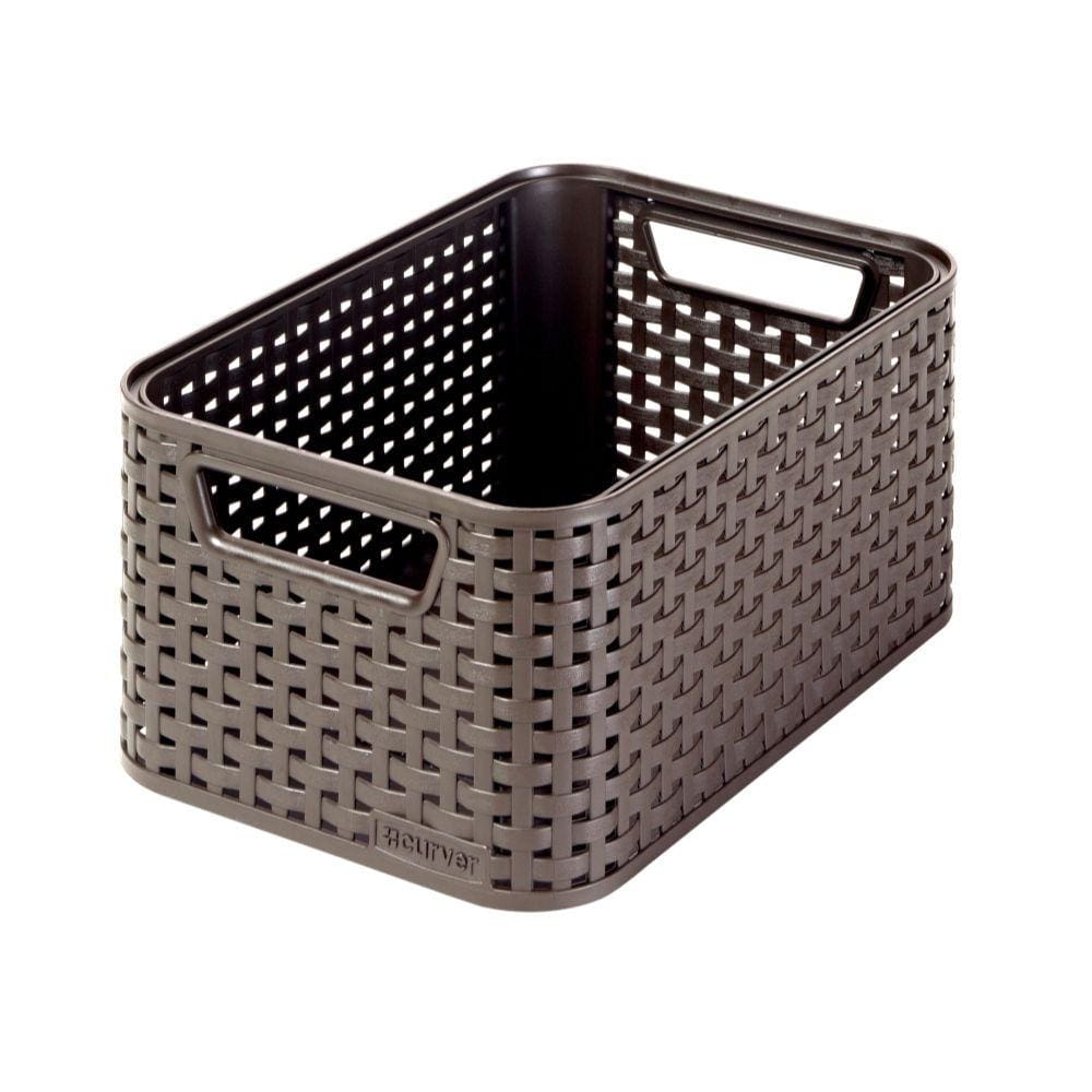 Cesto Organizador 6 Litros Style Curver Marrom