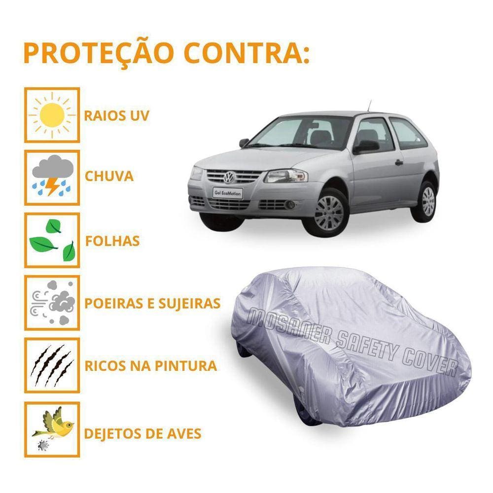 Capa Cobrir Carro Volkswagen Gol Proteção Impermeável