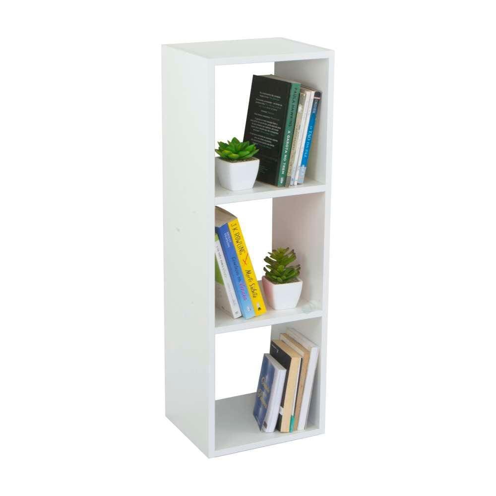 Estante para livro Everest Armário Organizador Livros Livreiro Branco