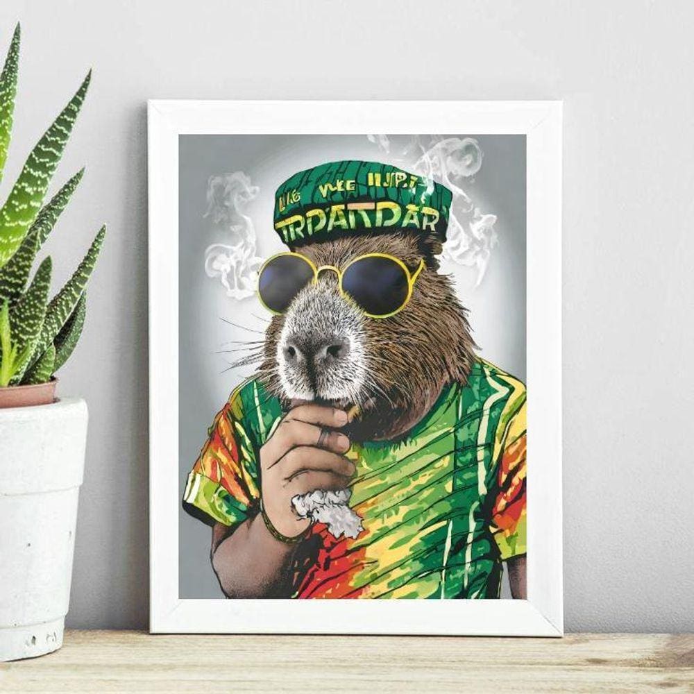 Quadro Decorativo Capivara Alternativa 45X34Cm
