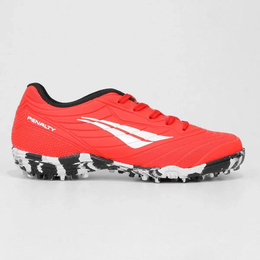 Chuteira Society Infantil Penalty Matis XXI - Vermelho e Preto