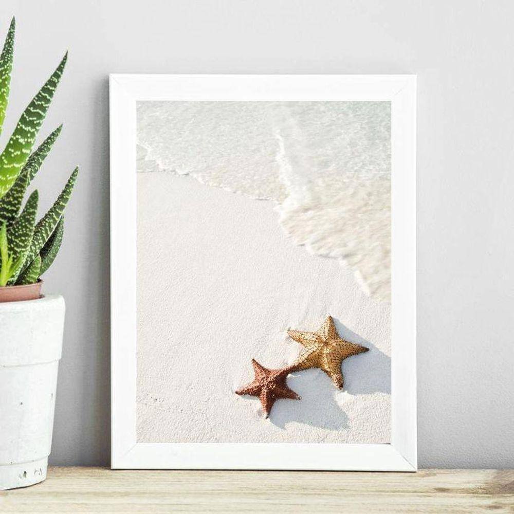 Quadro Coleção Praia Soft - Estrelas Do Mar 33X24Cm
