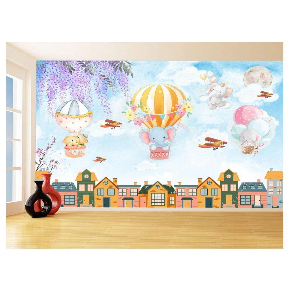 Papel De Parede 3D Infantil Bichinos Floresta 3,5M Azs370