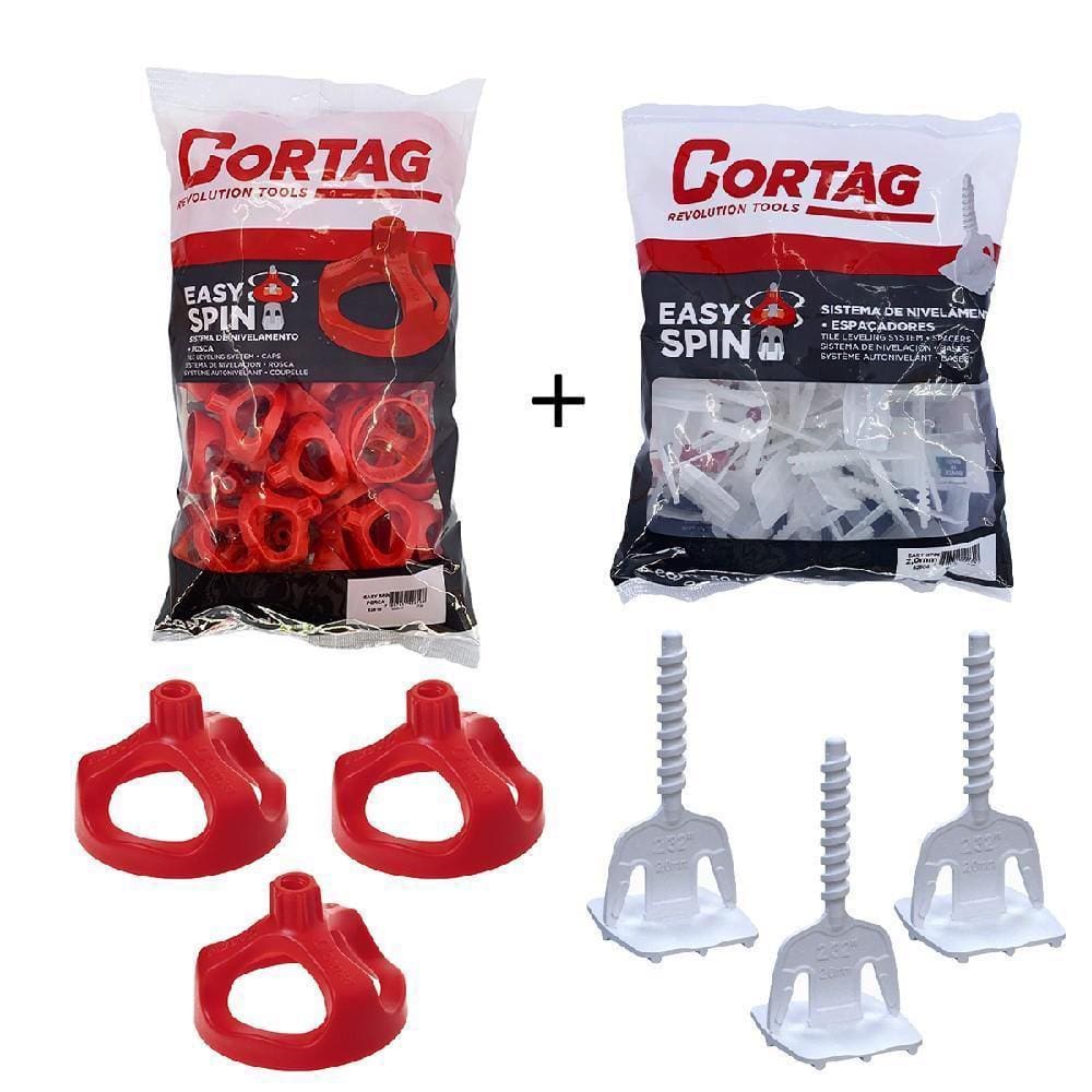 Porca Niveladora 50Un E Espaçador Easy Spin 2Mm 50Un Cortag