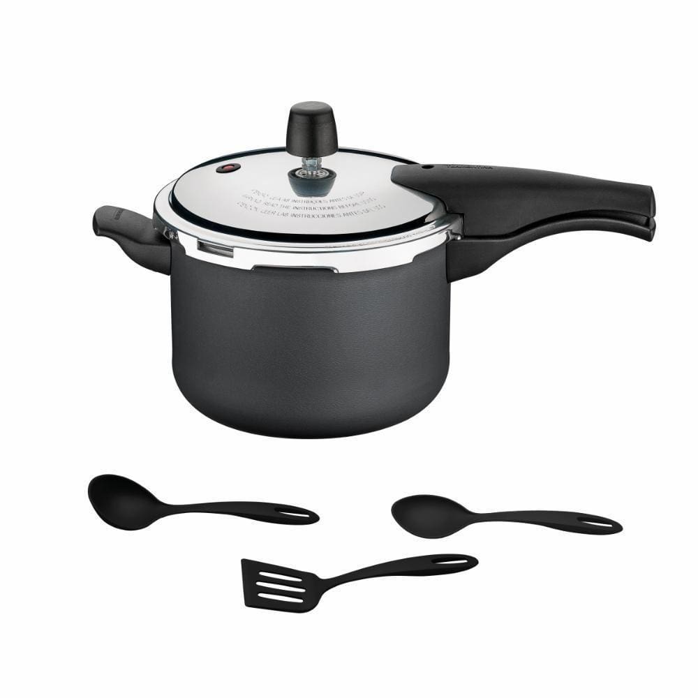 Panela Pressão 4,5L Grafite + Utensílios Tramontina