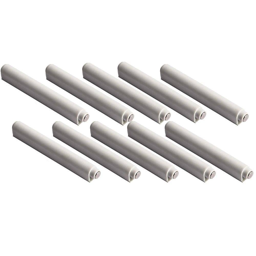 Kit 10 Fecho Toque Magnético Pulsador F0145 Branco Hardt