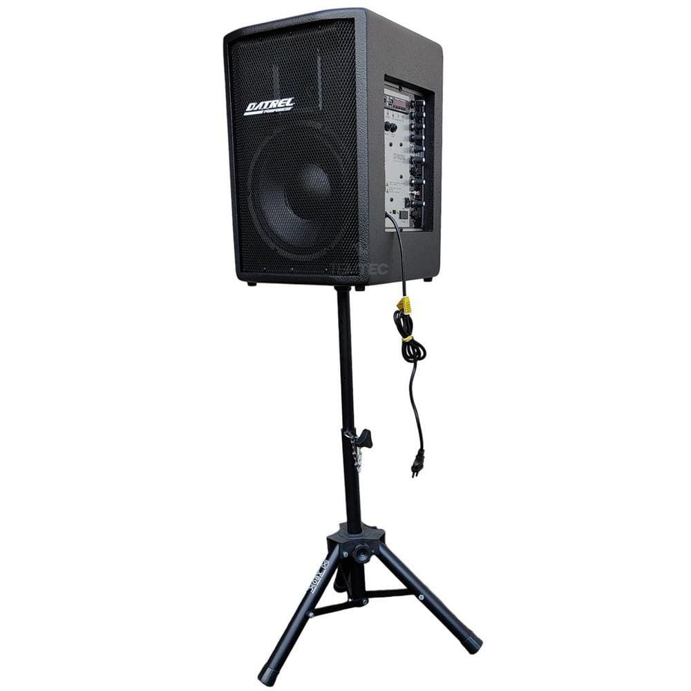 KIT CAIXA DE SOM ATIVA DATREL 10” 200W E TRIPÉ DATREL PROF