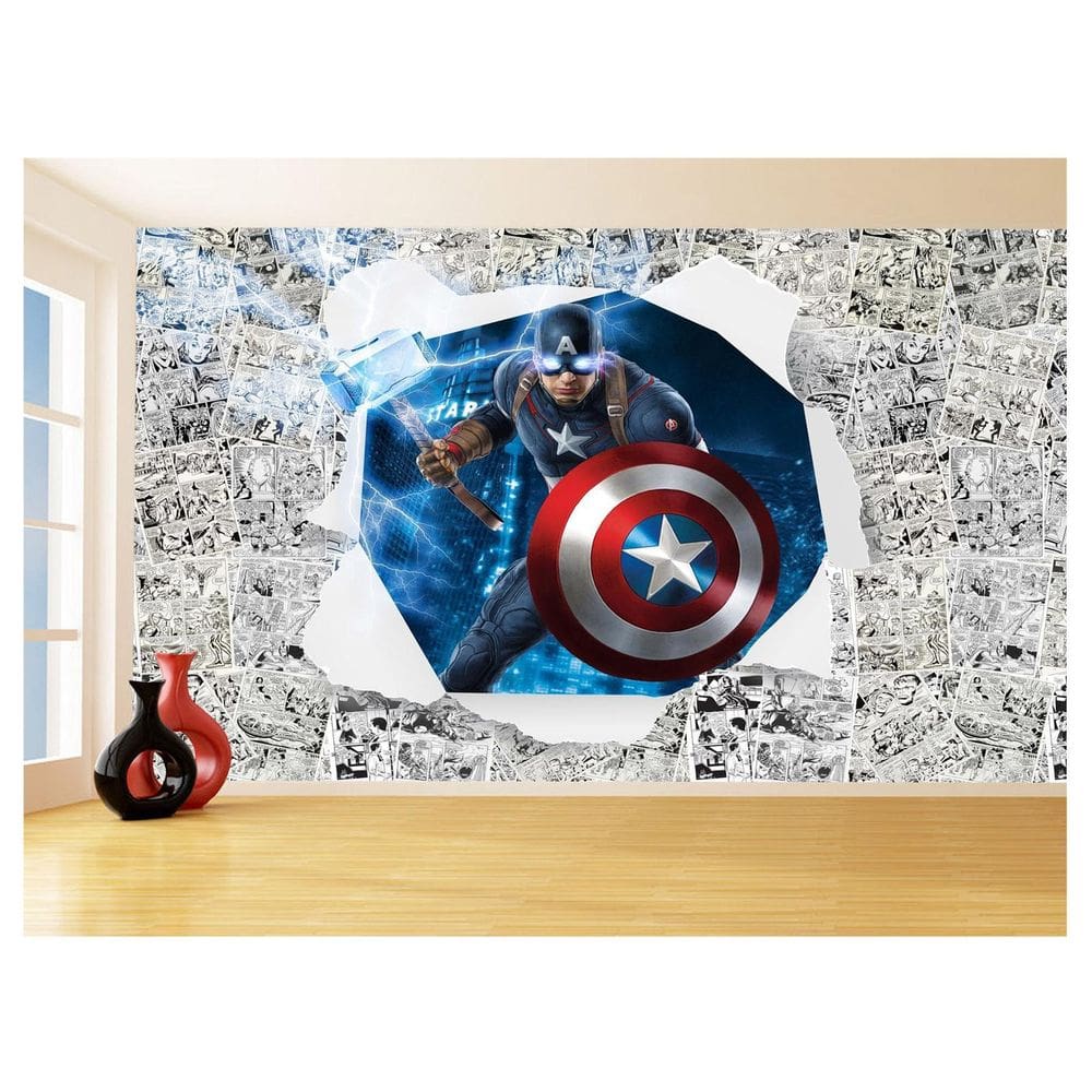 Papel De Parede 3D Heróis Página Quadrinhos Hq 3,5M Nhma196