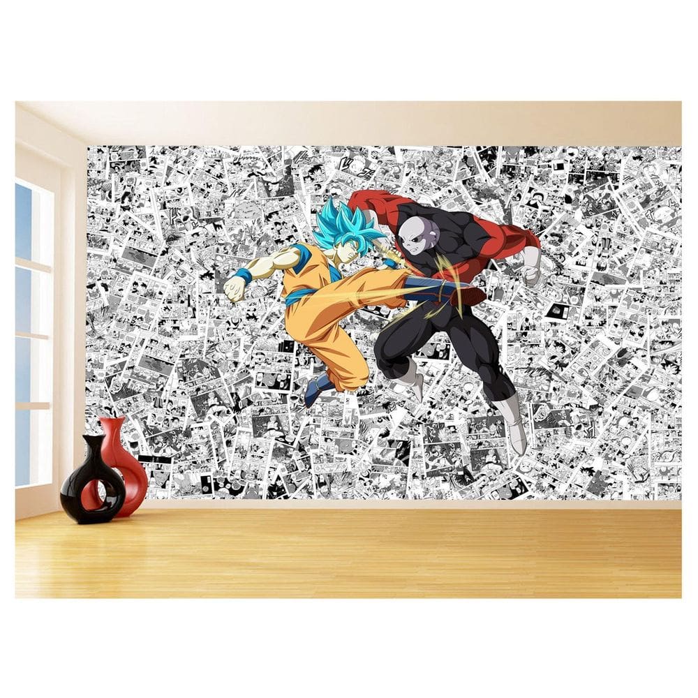 Papel De Parede Dragon Ball Goku Vegeta Anime 3,5M Dbz162
