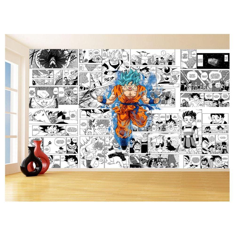 Papel De Parede Dragon Ball Goku Página Manga 3,5M Dbz664