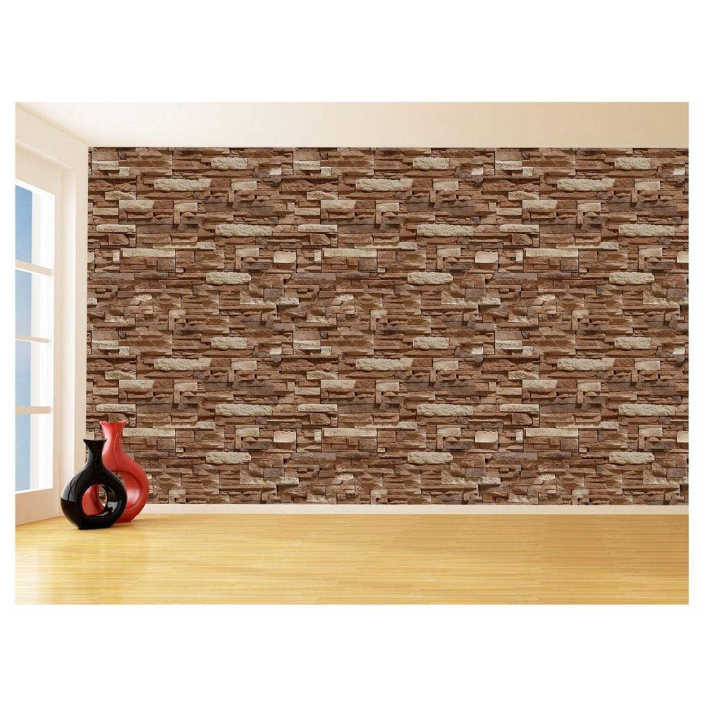 Papel De Parede 3D Pedras Sala Quarto Cozinha 3,5M Stn05