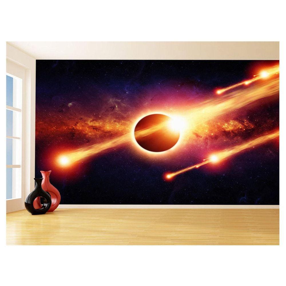 Papel De Parede Espaço Estrelas Eclipse Solar 3,5M Nsp143