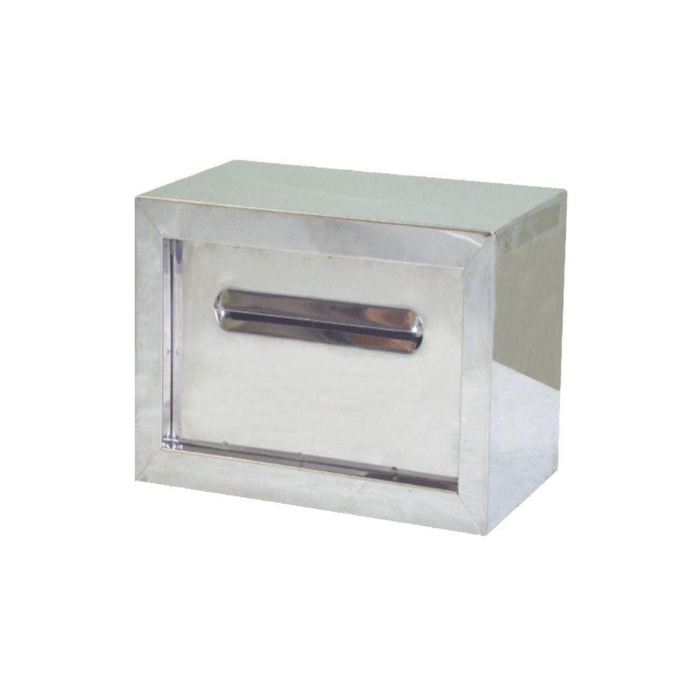 Caixa Correio Carta Condomínio Detras Inox Chave 15x30x18cm