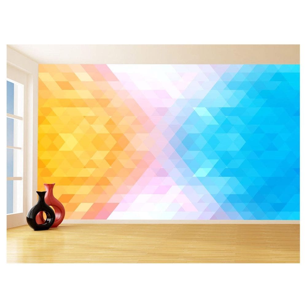 Papel De Parede 3D Geométrico Formas GMT42 1,75X2,0M