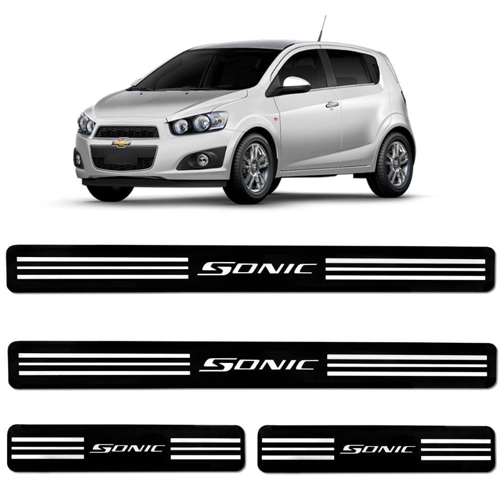 Jogo de Soleira Resinada Sonic 2012 a 2014 Preto 4 Peças