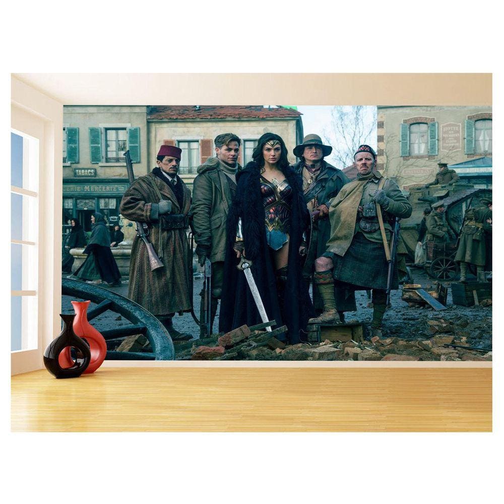 Papel De Parede 3D Heroina Mulher Maravilha 3,5M Nhma309