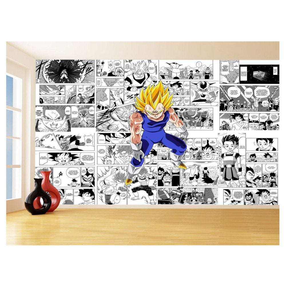 Papel De Parede 3D Dragon Ball Vegeta Anime 3,5M Dbz688
