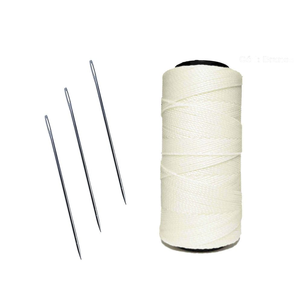 Linha Para Artesanato, Couros, Sapato N04 + 3 Agulhas De Aço