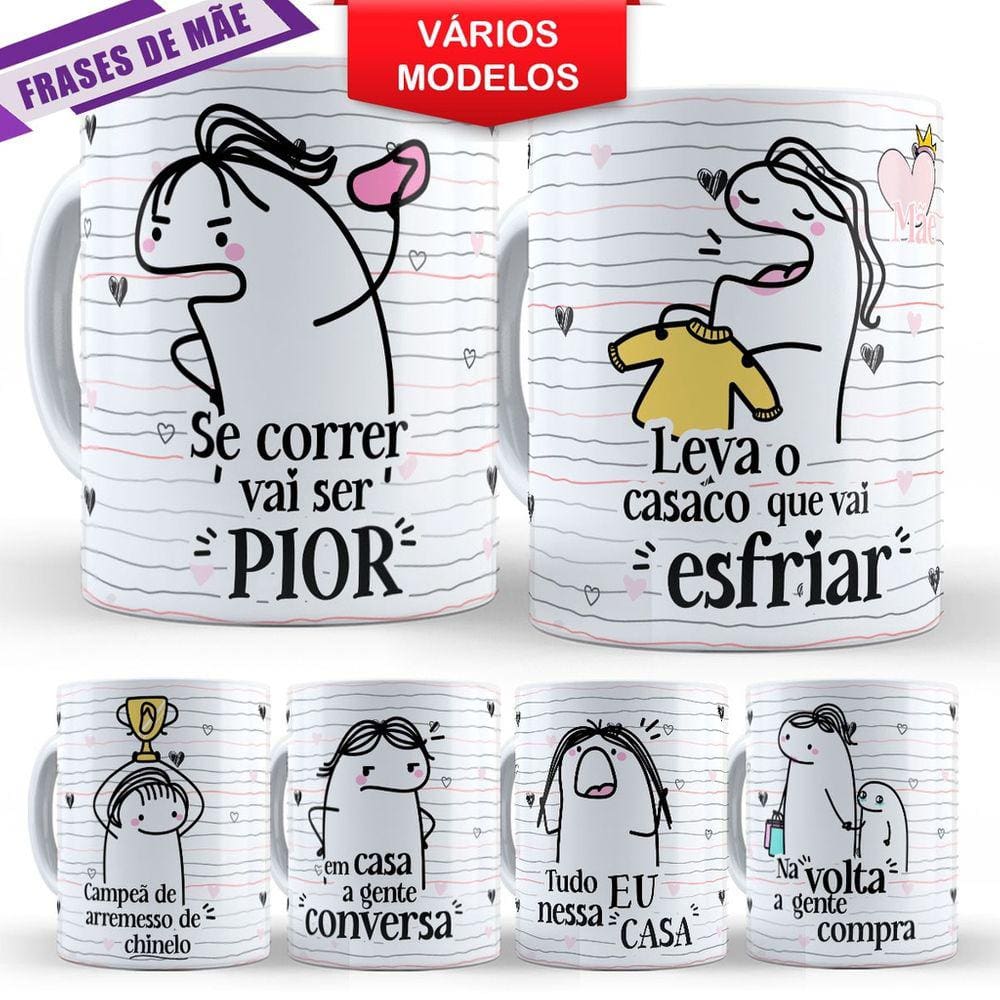 Presente para Mãe – Mae Caneca Dia das Mães com Frases de Maes Flork Meme Engraçada e Divertida para Aniversário Persona