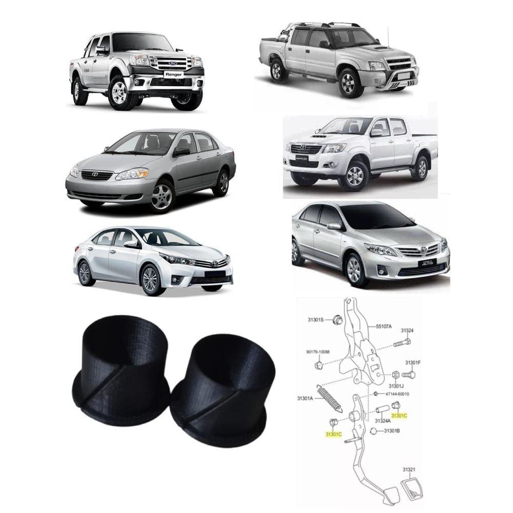Pino Suporte Bucha Reforçada Pedal Embreagem Luz Freio Hilux