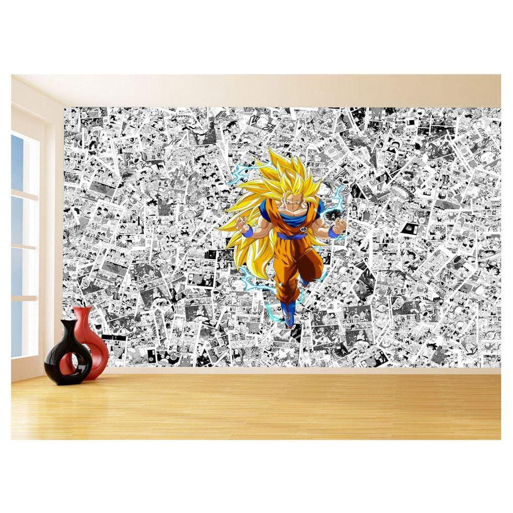 Papel De Parede Dragon Ball Goku Página Manga 3,5M Dbz542