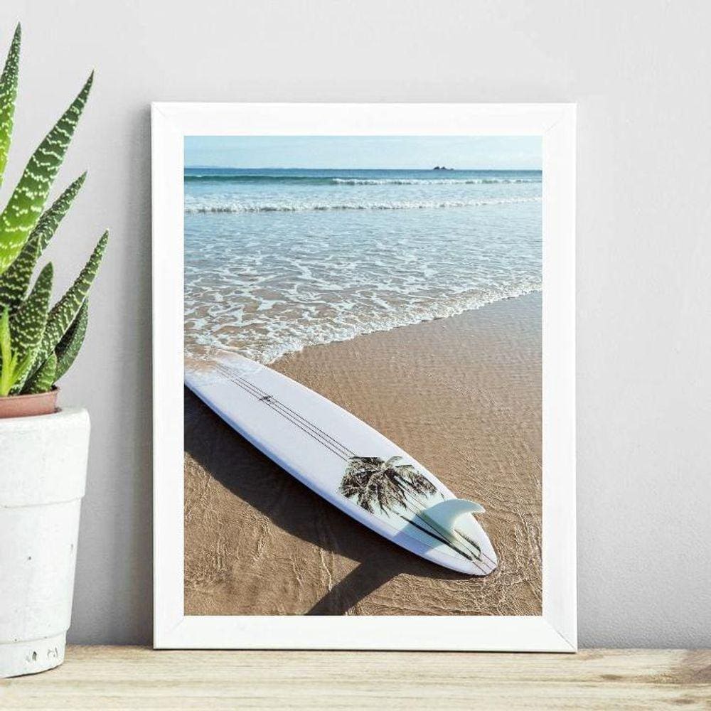 Quadro Coleção Praia Surf - Prancha 33X24Cm