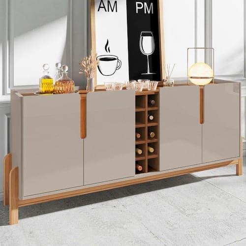 Aparador Buffet 4 Portas 190cm Lizz Casa D - Off White