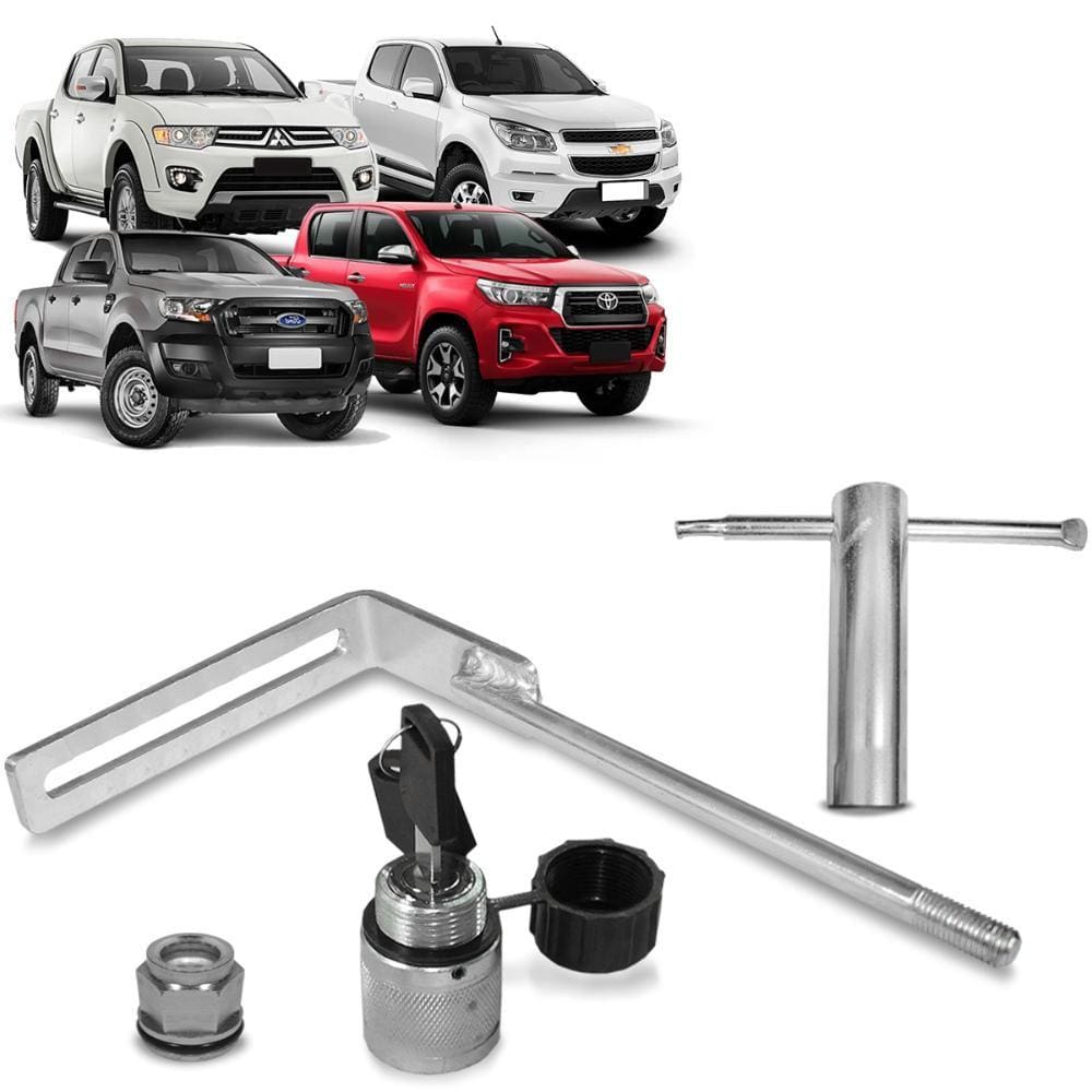 Trava de Estepe S10 Ranger Hilux L200 Protetor Antifurto Gtnox