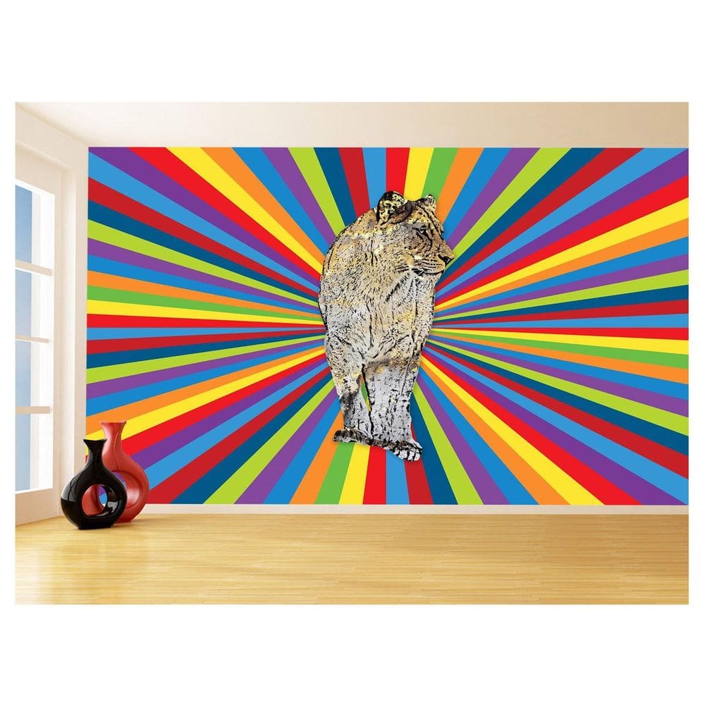Papel De Parede Animais Pop Art Leoa PXA452 1,75X2,0M