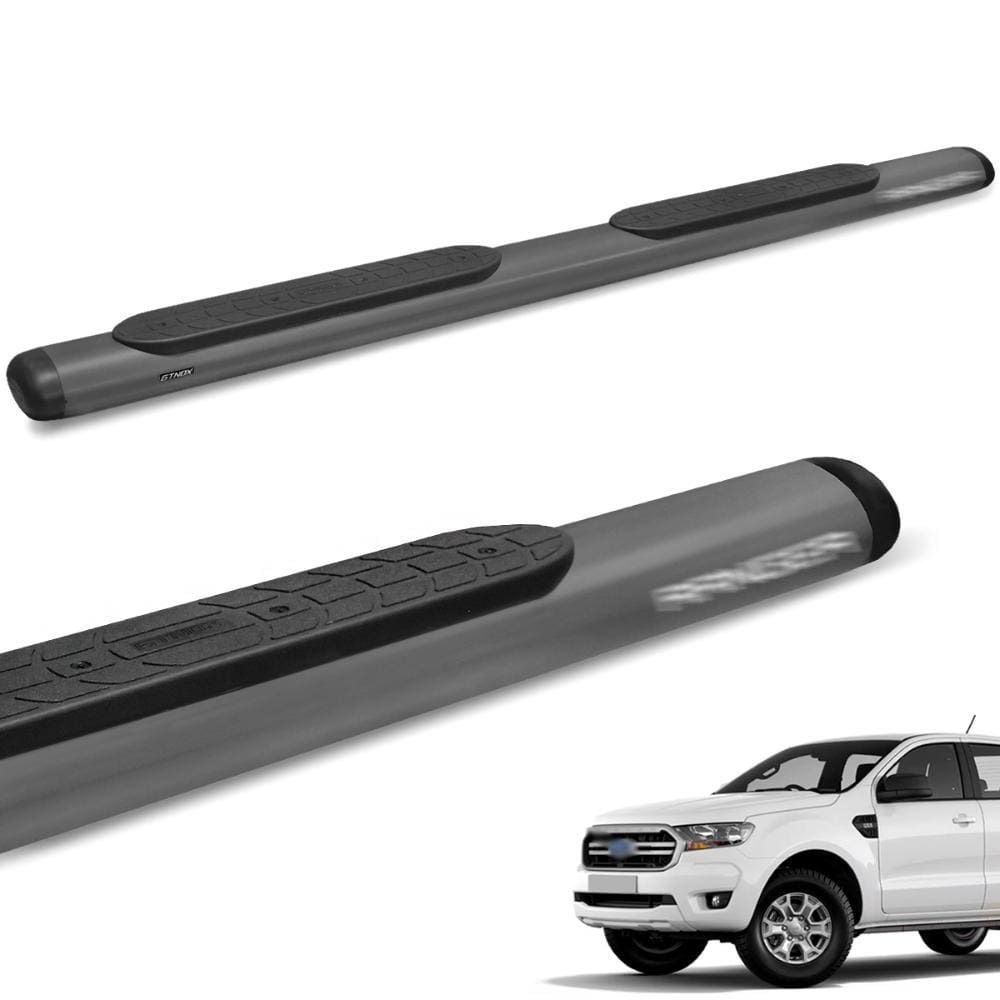 Estribo Lateral Ranger CD 2013 A 2024 Oval Tubolar Onix Grafite