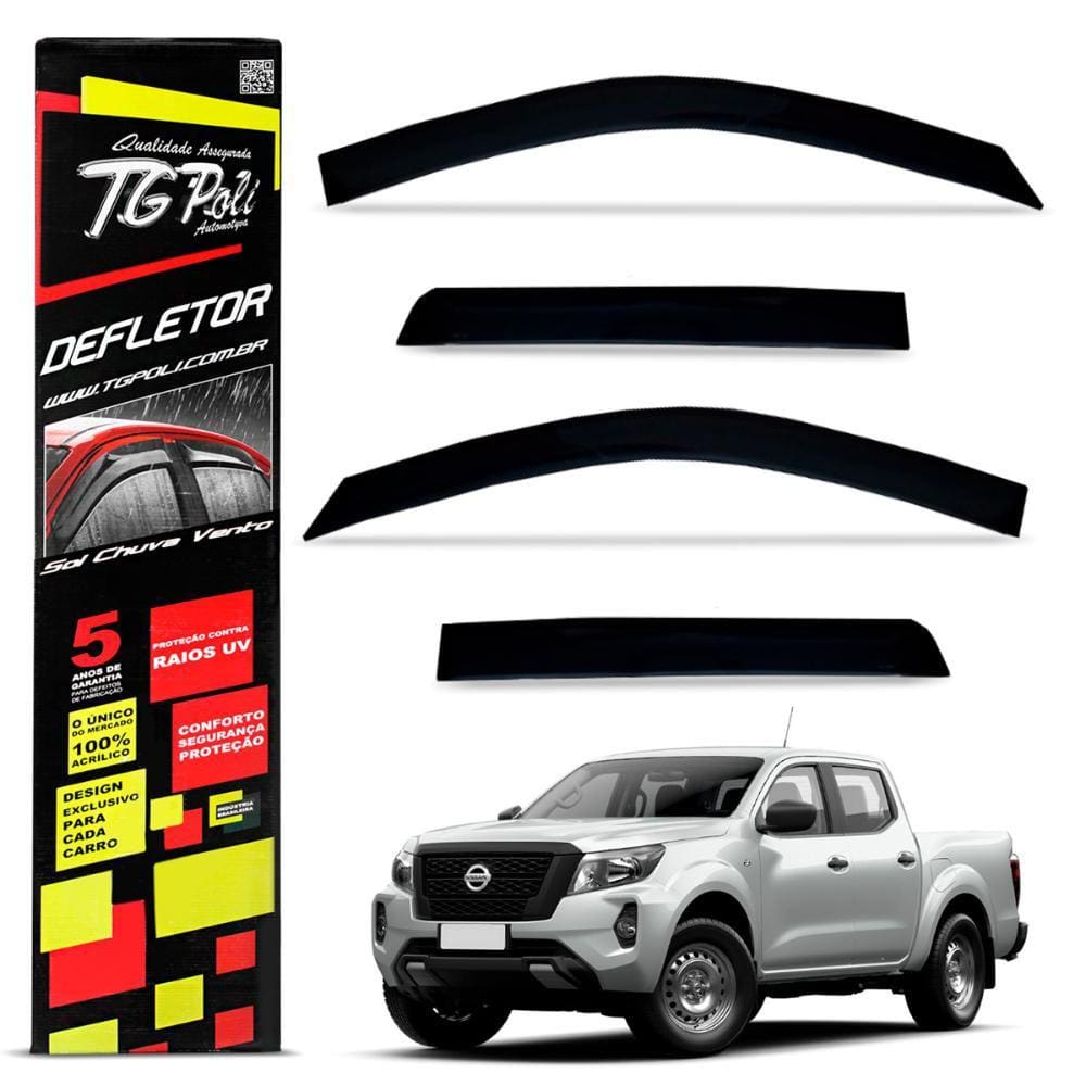 Calha Chuva Frontier 2017 a 2024 Acrilico Tgpoli Inteiriça