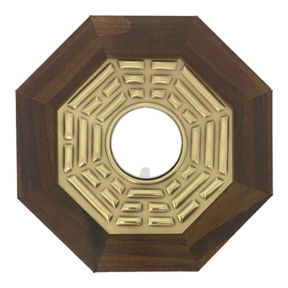 Baguá Céu Posterior Convexo Madeira Imbuia Oitavado 18 Cm