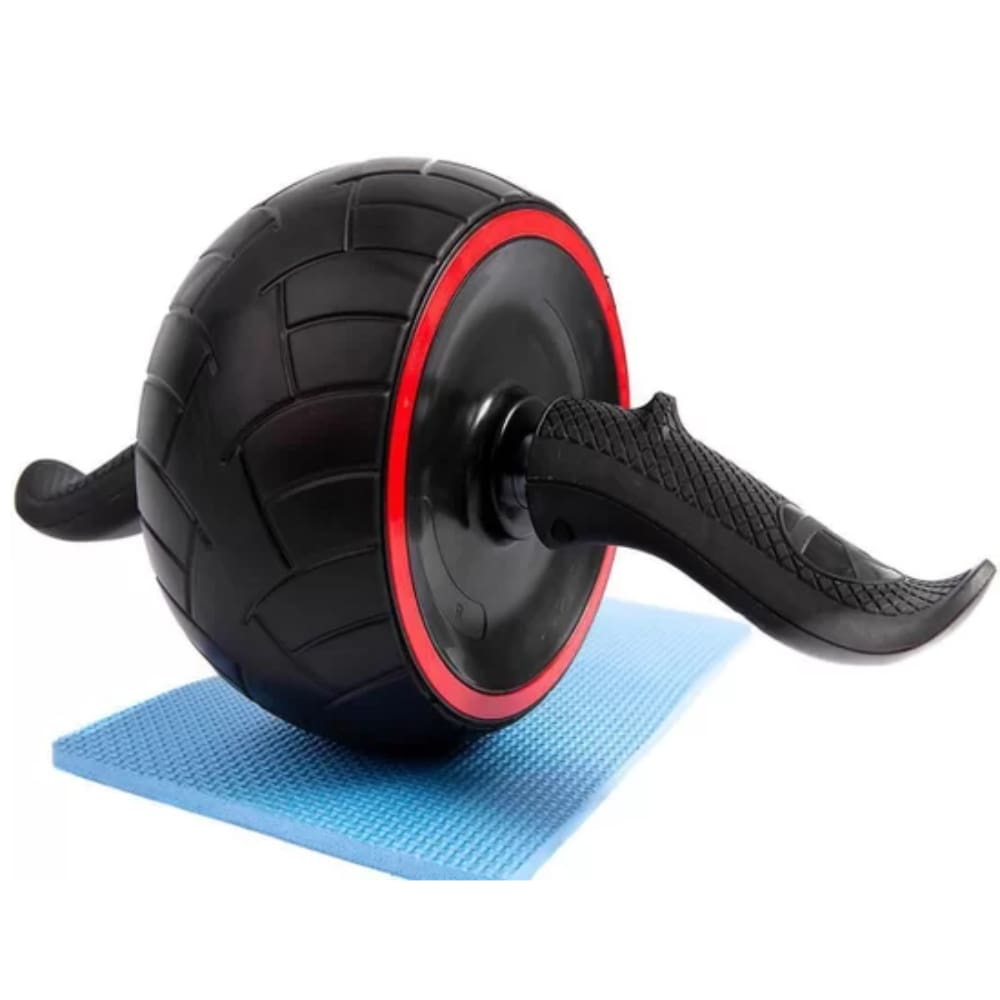 Roda Abdominal com Retorno - Preto e Vermelho - WCT Fitness