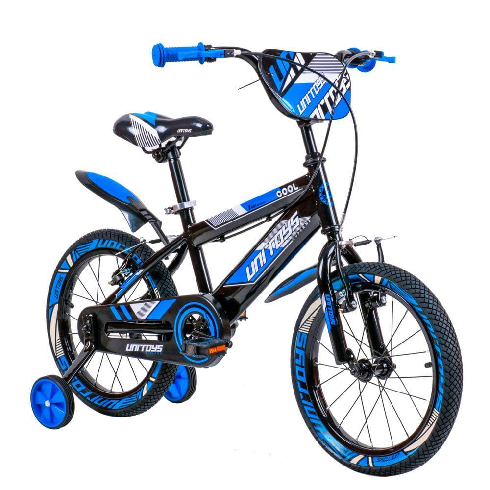 Bicicleta Infantil Aro 16 Aventura Cross Azul Sport Uni Toys