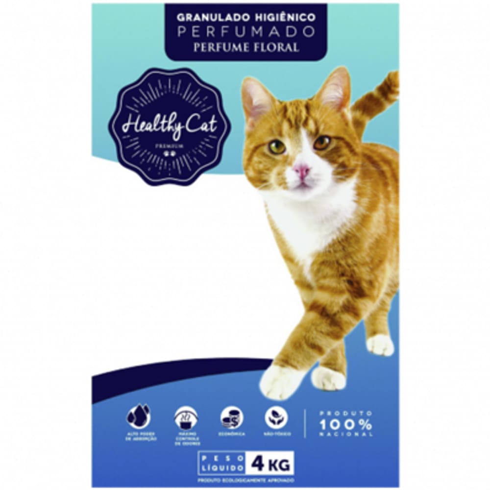 Areia Para Gato Healthy Cat 4Kg - 5 Unidades