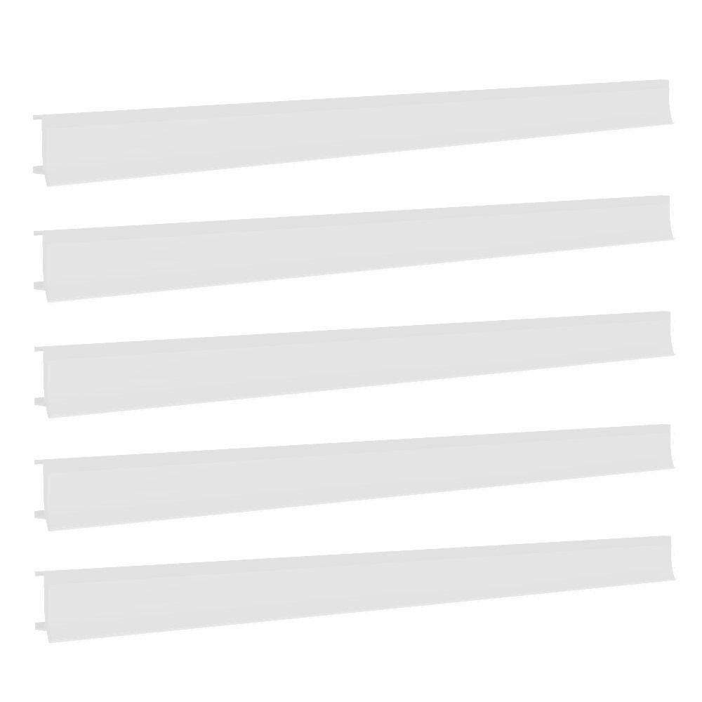 Porta Etiqueta Bandeja Gondola Fit 90 Cm Branco Kit Com 25