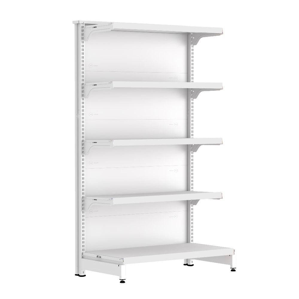 Gondola Ponta 170 FIT Branco 5 Bandeja Sp Etiqueta