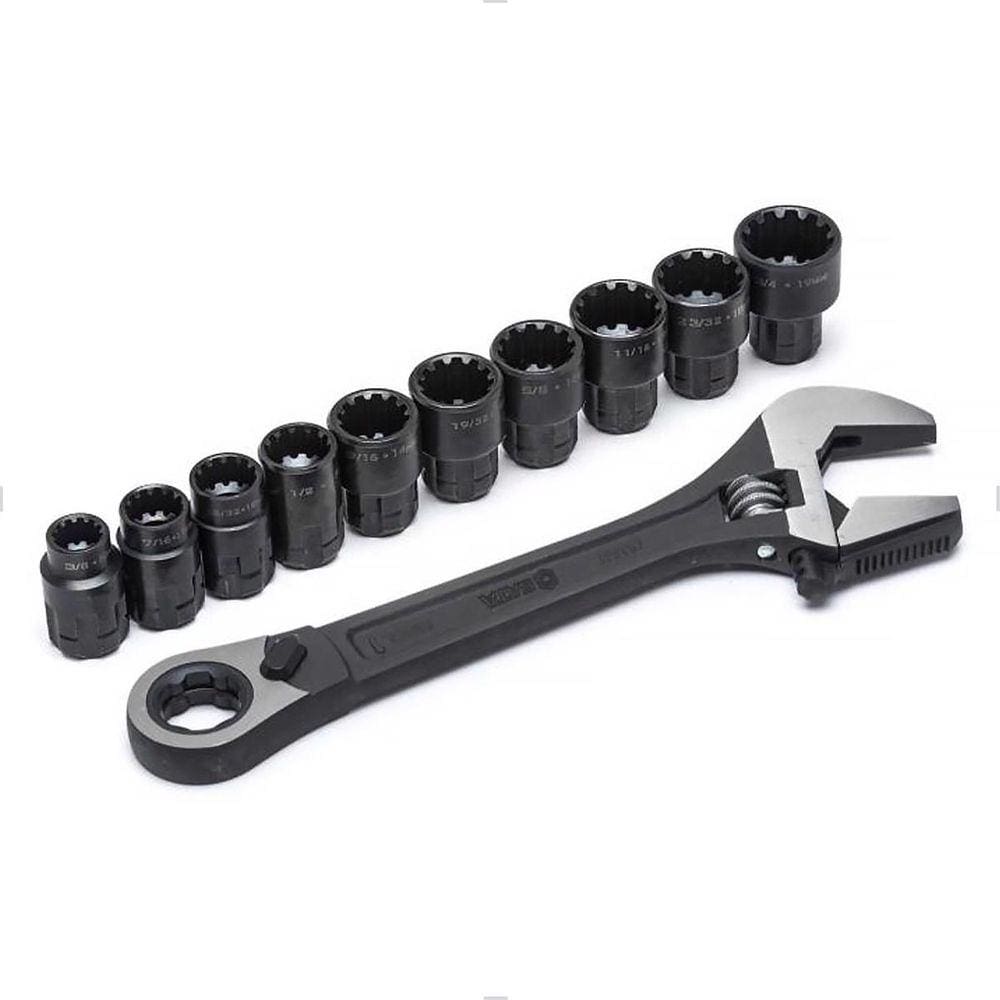 Jogo De Soquete Vortex X6 Com 11 Peças 10MM A 19MM Com Chave 8\" ST09000 Sata